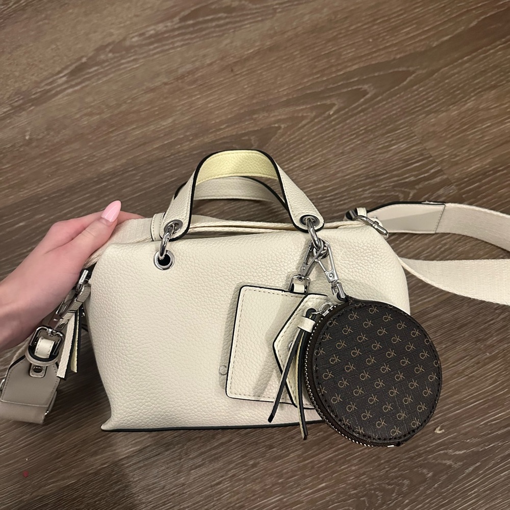 Calvin Klein Cali Mini Crossbody Bag – Web Strap, Compact & Stylish